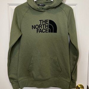 THE NORTH FACE Pullover Hoodie Size S Women Olive Green Kangaroo Pockets Women